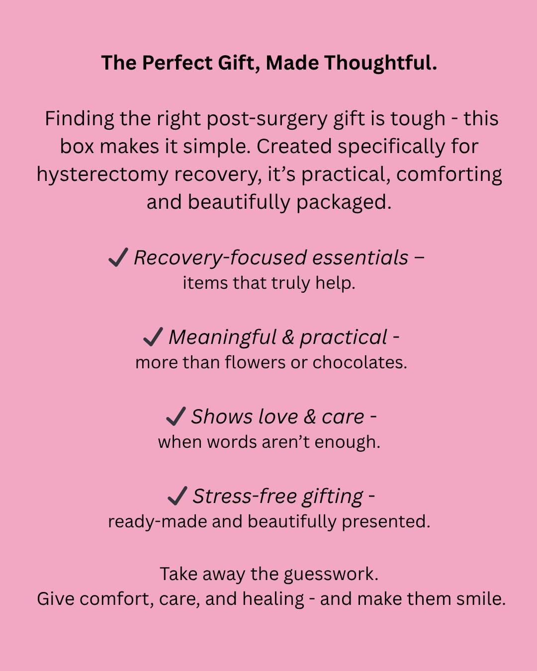 Hysterectomy Recovery Care Package