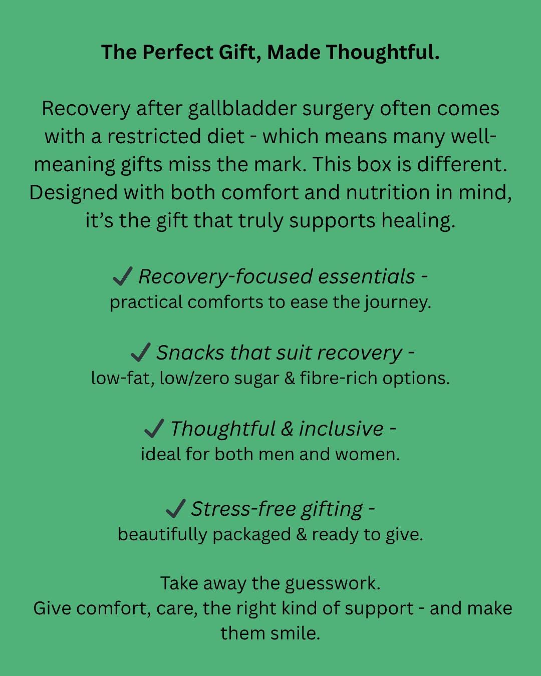 Gallbladder Surgery Recovery Care Package