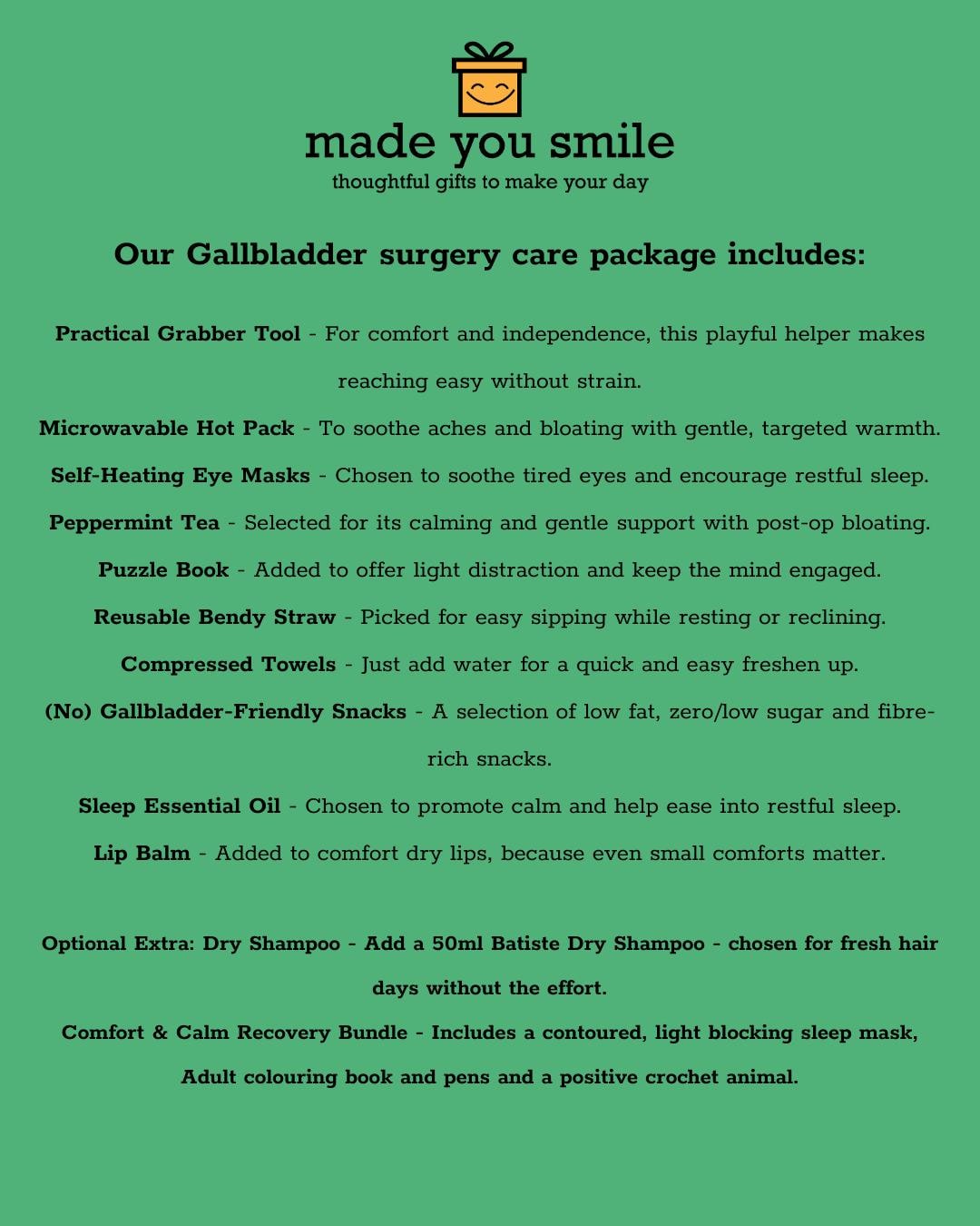 Gallbladder Surgery Recovery Care Package