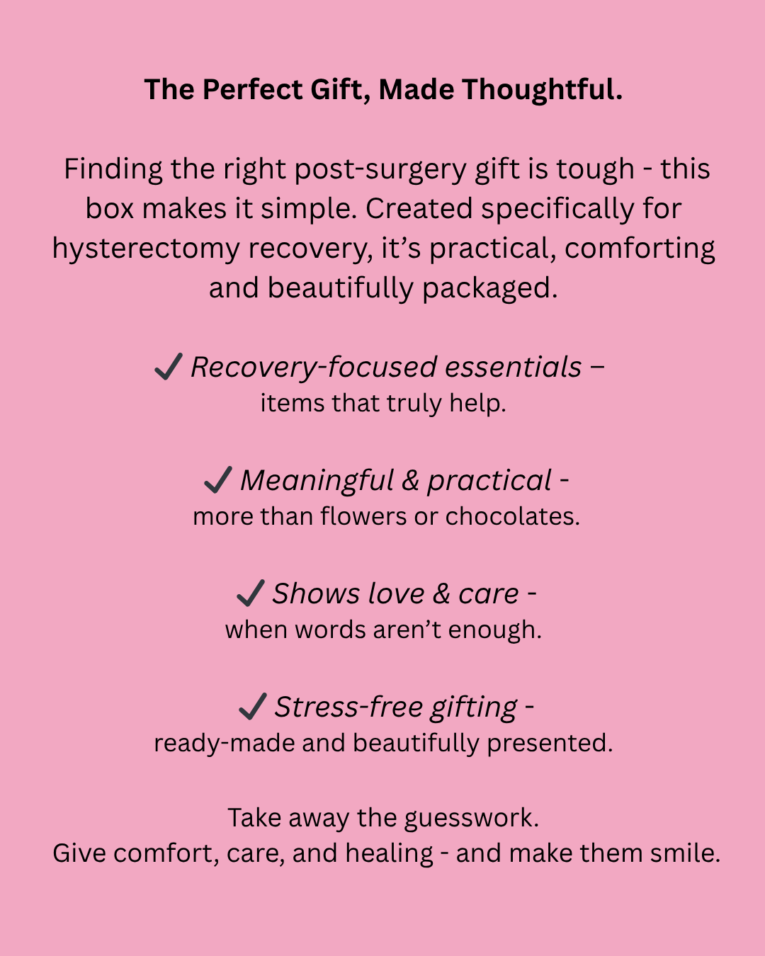 Hysterectomy Recovery Care Package