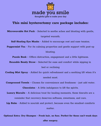 Hysterectomy Recovery Care Package - Mini Edition