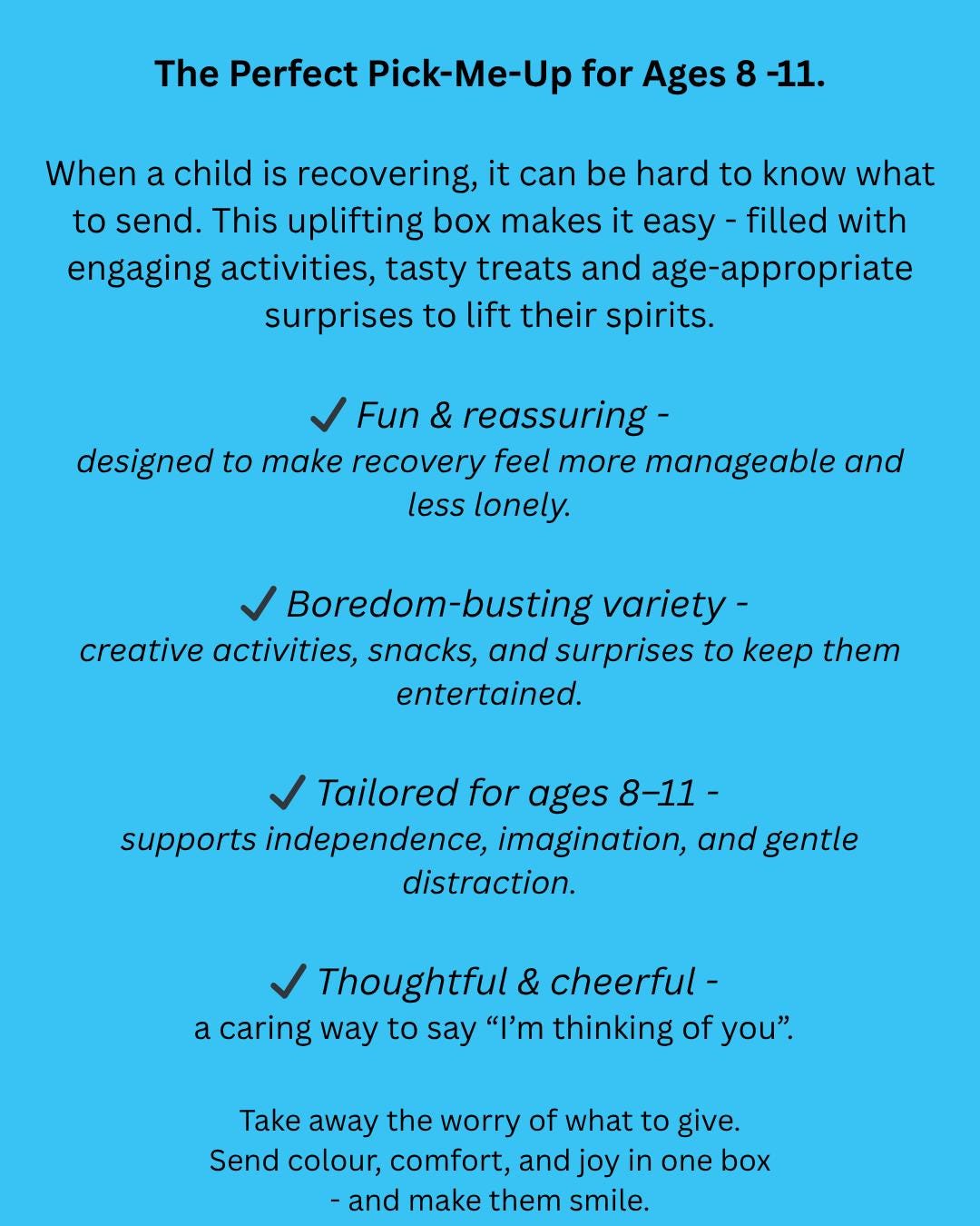 Children's Get Well Soon Care Package - Ages 8-11