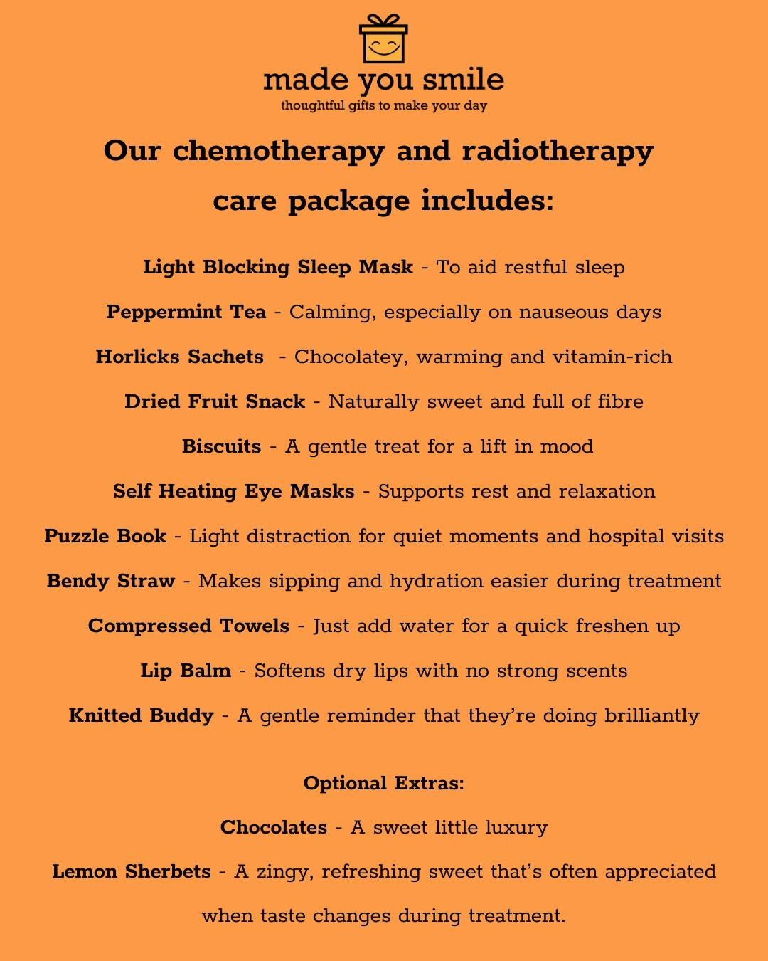 Chemotherapy and Radiotherapy Care Package